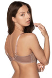 Elegant Semi-Padded Lace and Mesh Bra with Delicate Details