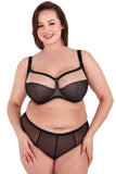 Elegant Sensational Soft Bra in Black and Beige