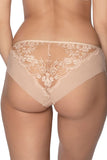 Beige Lace and Patterned Feminine Full-Cut Panties