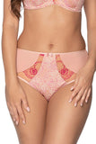 Pink Higher-Waisted Feminine Panties with Embroidery & Bow
