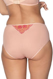 Pink Higher-Waisted Feminine Panties with Embroidery & Bow