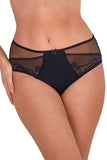 Elegant Classic Cut High-Waisted Panties with Lace Inserts