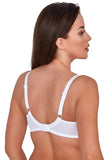 Elegant Lace and Mesh Semi-Padded Bra with Decorative Details