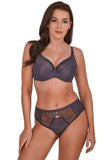Sensational Semi-Padded Bra with Striped Knitted Cups