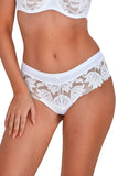 Floral Lace Brazilian Panties with Smooth Back Insert
