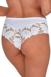 Floral Lace Brazilian Panties with Smooth Back Insert