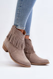 Stylish Leather Women's Boots with Zipper & Tassel Detail