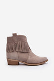 Stylish Leather Women's Boots with Zipper & Tassel Detail