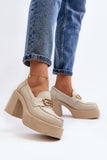 Stylish Women's Heeled Semi-Boots with Leather Comfort