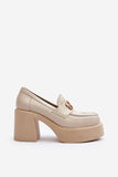 Stylish Women's Heeled Semi-Boots with Leather Comfort