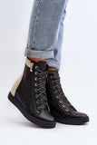 Stylish Women's Leather Sneakers with Hidden Wedge & Zippers