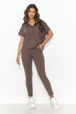 Elegant Oversized Knitted Set with Long Pants and Pockets