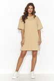 Stylish Short Tracksuit Dress with Subtle Cutout & Bling
