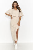 Elegant Women's Pencil Skirt and Loose Shirt Set