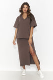 Elegant Women's Pencil Skirt and Loose Short-Sleeve Set