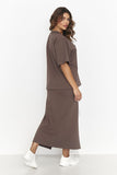 Elegant Women's Pencil Skirt and Loose Short-Sleeve Set
