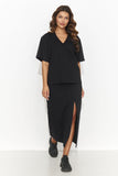Elegant Women's Pencil Skirt and Loose Short-Sleeve Set