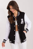 Sporty Women's Sweatshirt with Pockets and Decorative Patches