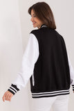 Sporty Women's Sweatshirt with Pockets and Decorative Patches
