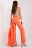 Elegant High-Rise Flared Women's Smart Pants with Pockets