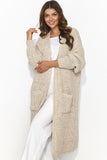 Elegant Open Sweater with Pockets for Year-Round Wear
