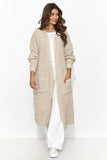 Elegant Open Sweater with Pockets for Year-Round Wear