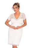 Elegant Tulle Sleeve Shirt with Lace and Ruffled Hem