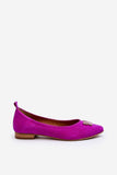 Stylish Suede Ballerinas with Butterfly Ornament for Comfort