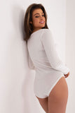 Elegant Long Sleeve Bodysuit with Decorative Flower Detail
