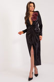 Elegant Velour Evening Dress with Customizable Flowers