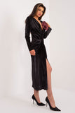 Elegant Velour Evening Dress with Customizable Flowers