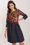 Floral Embroidered Flared Dress for Elegant Occasions