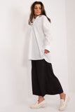 Casual Shirt with Decorative Ribbing on Sleeves