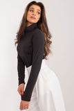 Fitted Long Sleeve Turtleneck Blouse for Everyday Wear