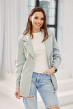 Timeless Herringbone Blazer with Flap Pockets