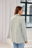 Timeless Herringbone Blazer with Flap Pockets