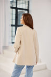 Classic Herringbone Blazer with Button Closure and Pockets