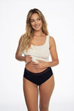 Classic Cut Midi-Bikini Panties Two-Pack in Black & Beige