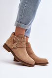 Eco-Suede Classic Women's Slip-On Boots with Buckle Straps