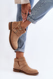Eco-Suede Classic Women's Slip-On Boots with Buckle Straps