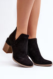 Chic Eco-Suede Ankle Boots with Cutout Design and Comfort