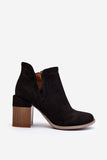 Chic Eco-Suede Ankle Boots with Cutout Design and Comfort