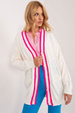Contrasting Stripe Button-Down Sweater for Everyday Style