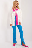 Contrasting Stripe Button-Down Sweater for Everyday Style
