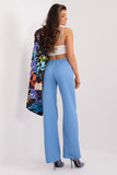 Elegant High-Waisted Unbuttoned Women's Pants