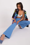 Elegant High-Waisted Unbuttoned Women's Pants