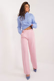 Elegant Women's High-Waist Unbuttoned Pants with Pockets