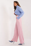 Elegant Women's High-Waist Unbuttoned Pants with Pockets