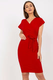 Summer Pencil Dress with Tie Belt for Casual Elegance