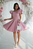 Elegant Dress with Unique Shoulder Buffets